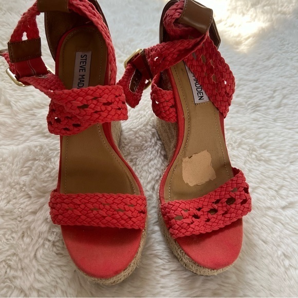 Steve Madden Magestee Coral Espadrille Wedge Sandals - Picture 5 of 12